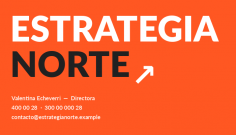 Tarjeta de visita de la empresa Estrategia Norte Marketing Estrategia Norte Marketing