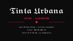 Tarjeta de visita de la empresa Tinta Urbana Estudio Tinta Urbana Estudio