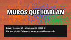 Tarjeta de visita de la empresa Muros Que Hablan Muros Que Hablan