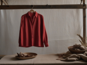 Blusa de lino rojo