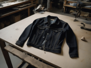 Chaqueta de jean negro