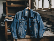Chaqueta de jean azul