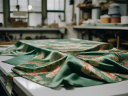 Kimono estampado verde